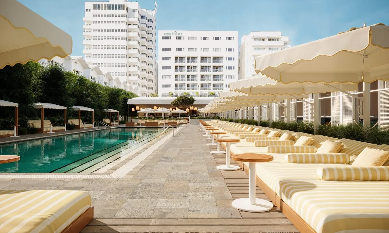an outdoor pool at the Sonesta Nautilus hotel